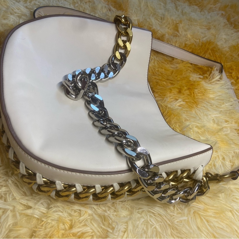 Stella McCartney Falabella Cream Chain Shoulder Bag - Picture 3 of 6
